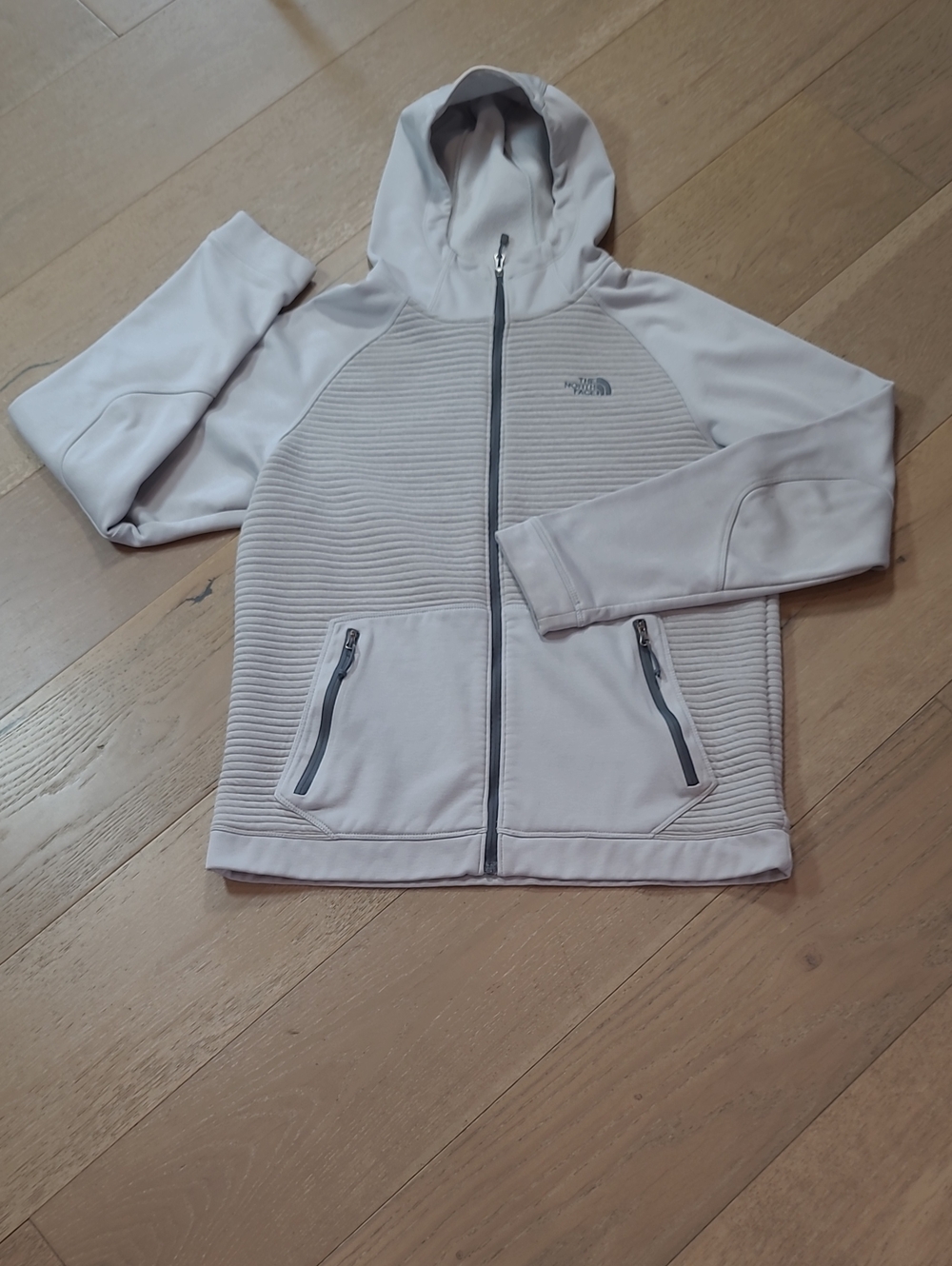 The North Face Circadian Jacket Men's sz M Light Grey Full Zip Hooded Jacket
